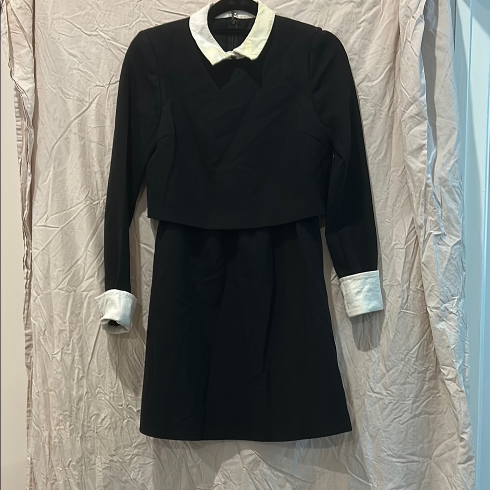 Rachel Zoe Black Sheath Dress with Peter Pan Collar